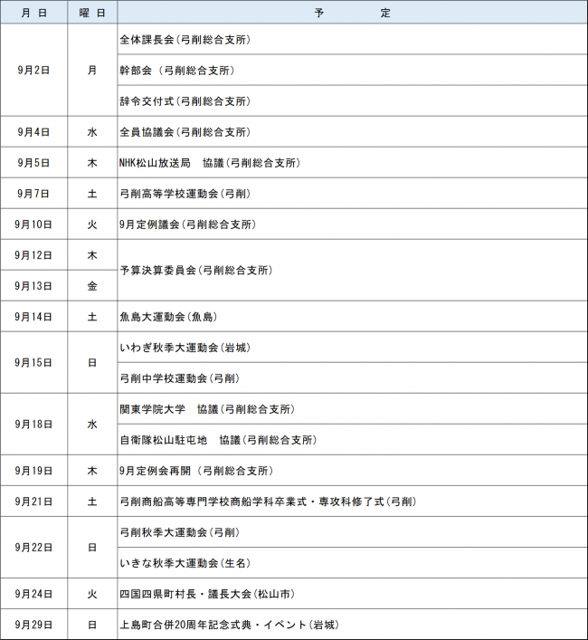 R6.9月 活動予定